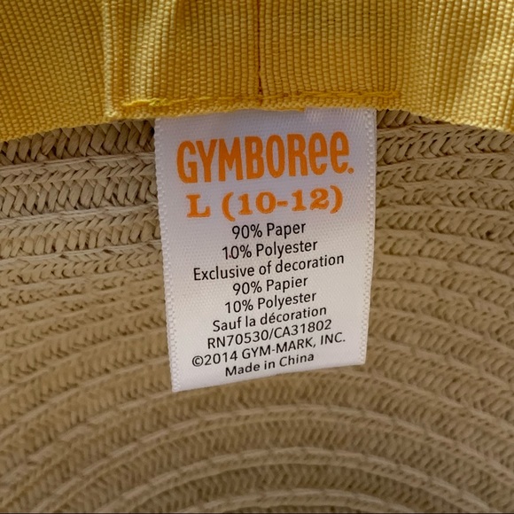 Gymboree Kid Girl Large Brim Straw Hat 🌼 Size Large (10-12) - Picture 7 of 10